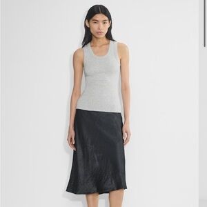 Babaton Slip Satin Midi Skirt